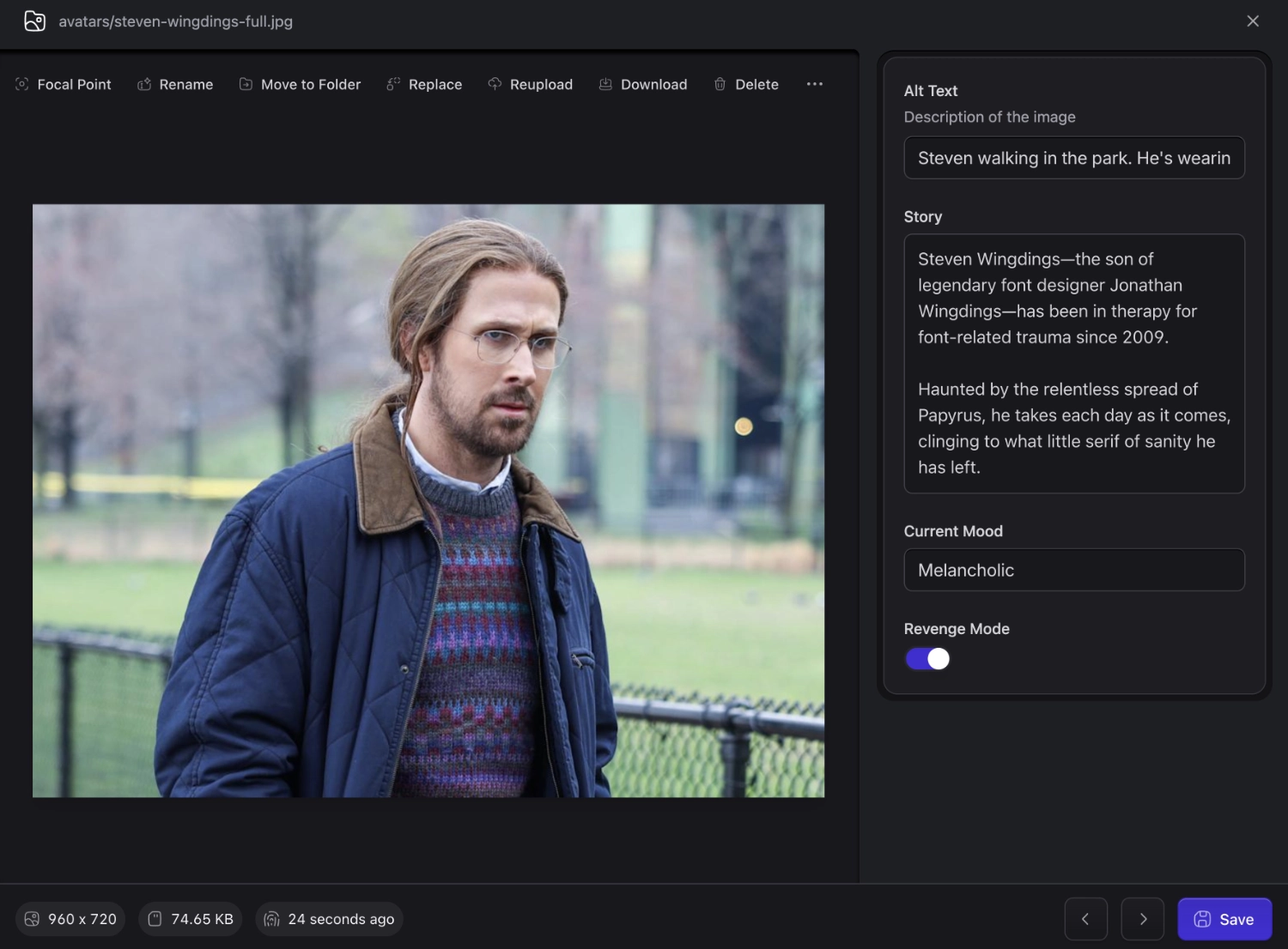 The Statamic Asset Editor