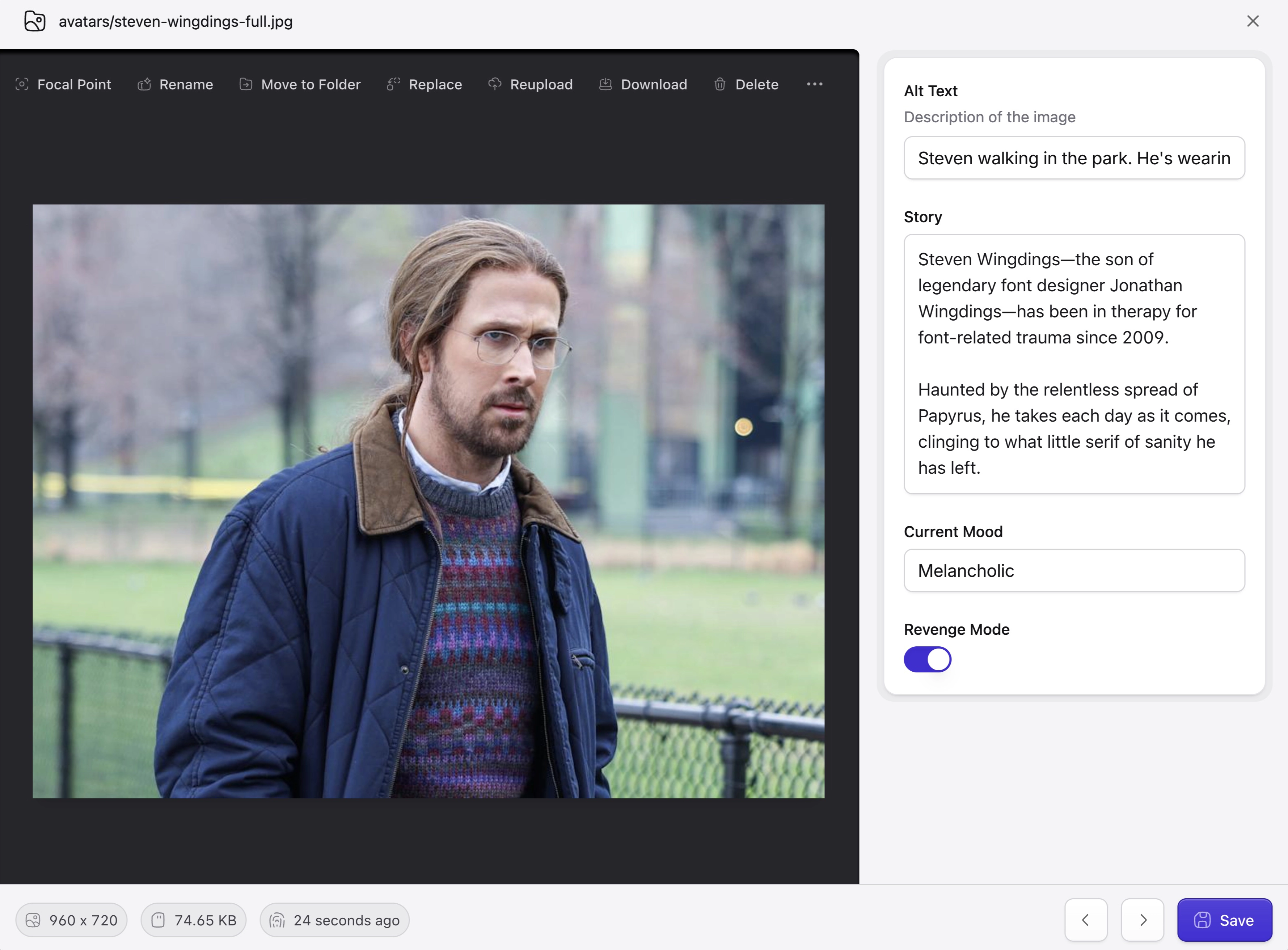 The Statamic Asset Editor