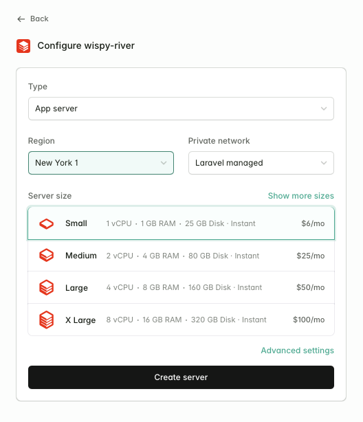 Configure new server