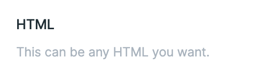 Screenshot of HTML