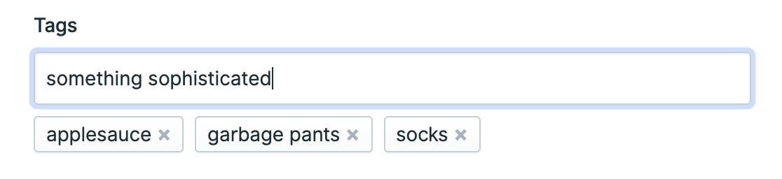 Screenshot of Tags