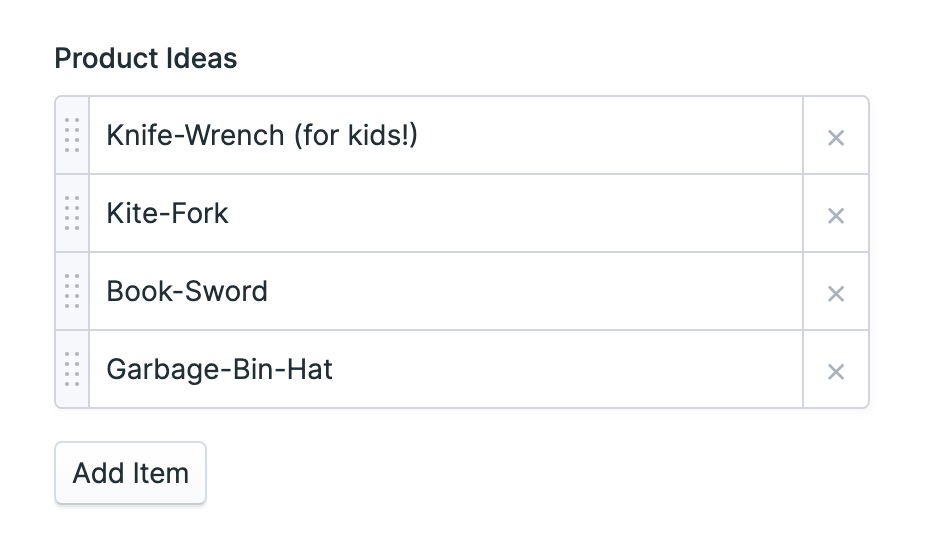 Screenshot of List