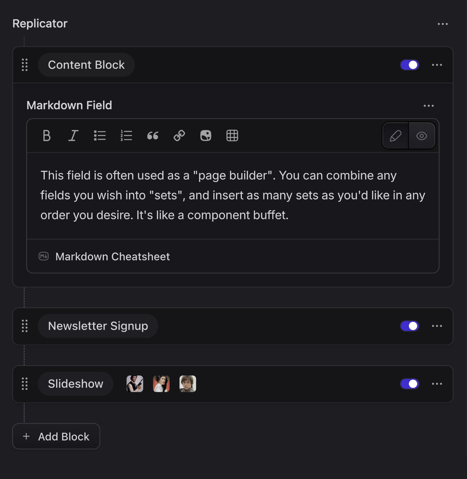Screenshot of Replicator
