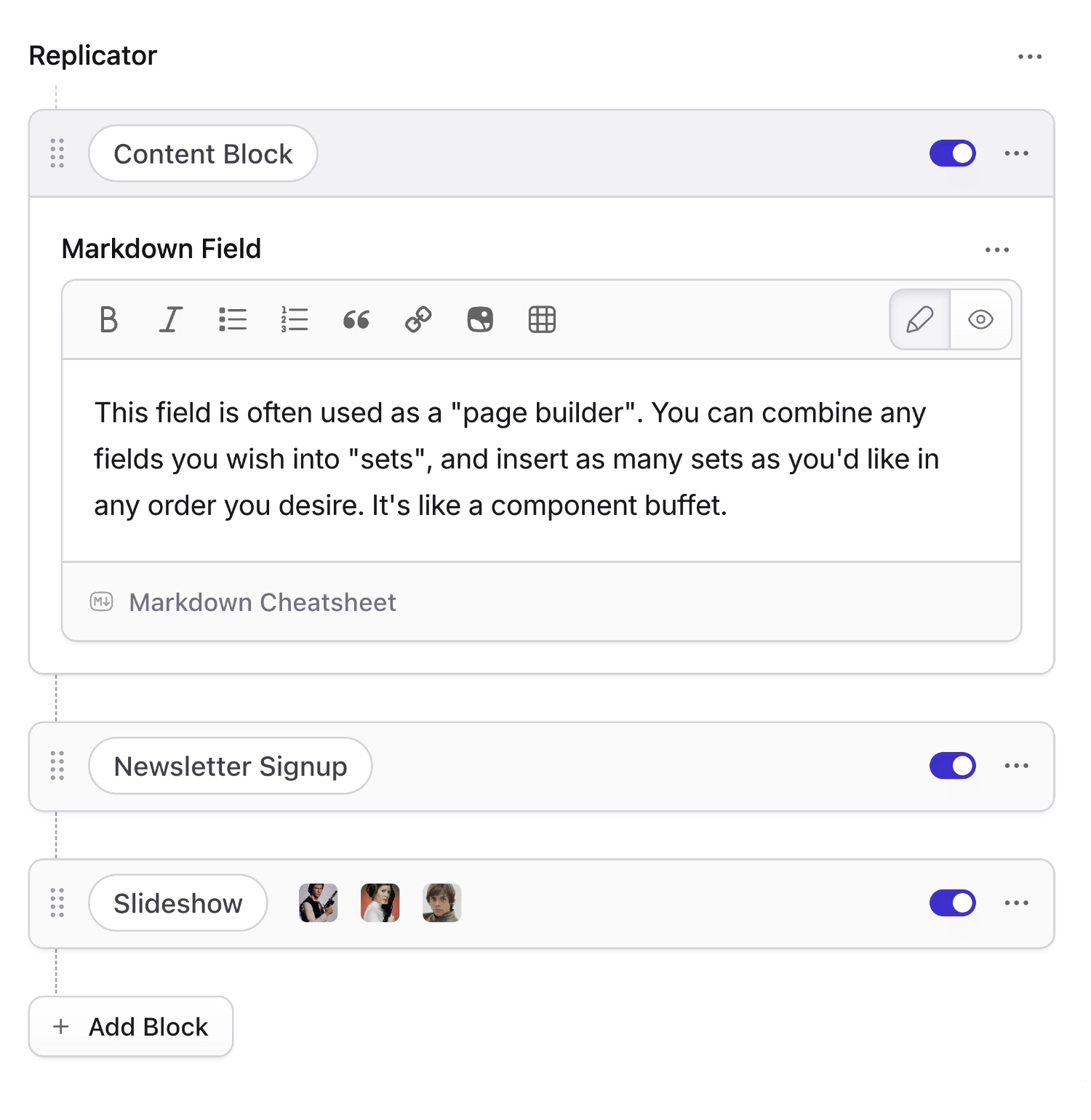 Screenshot of Replicator