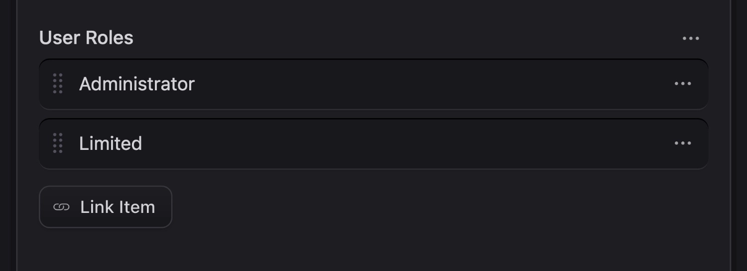 Screenshot of User Roles