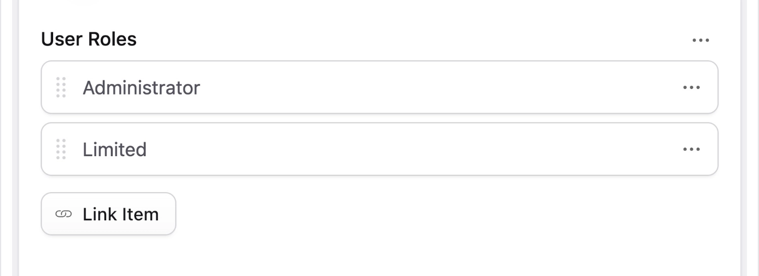 Screenshot of User Roles
