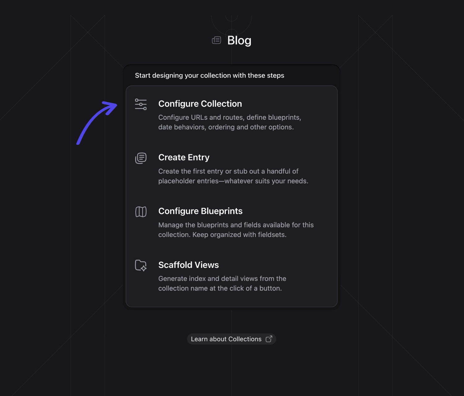 Link to configure your collection