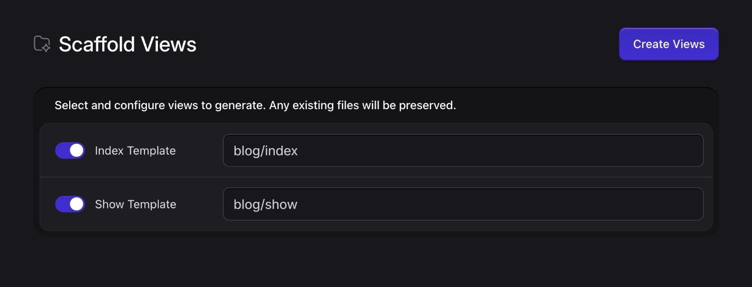 Scaffold collection views
