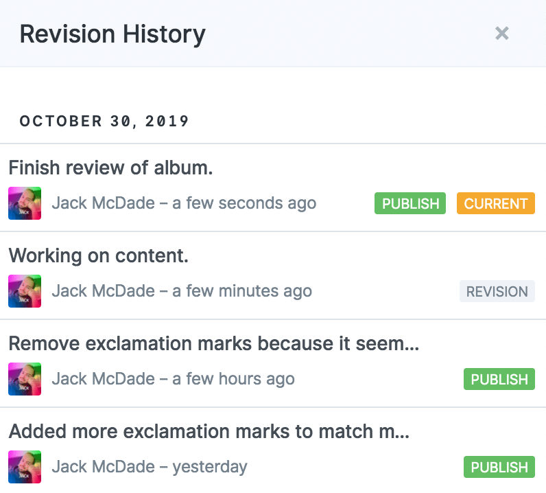 Revisions