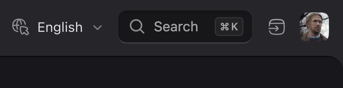 A user's avatar in the control panel global header